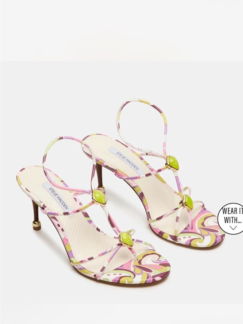 Steve Madden Pink Multi Strappy Heels